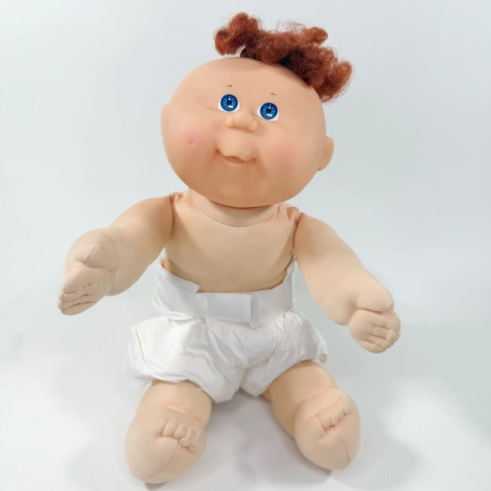 1989 Hasbro Cabbage Patch Kids Baby Doll Mold 17 Blue Eyes Red Hair OAA Xavier R
